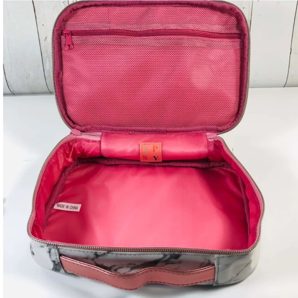 IPSY Marble Makeup Case white and pink NEW. - Picture 8 of 11
